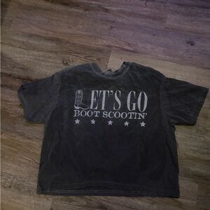 Graphic Tee with Boot Scootin' Print